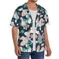 thumbnail image 2 of Uemuo Cute Poodle Dog Pattern Cotton Linen Short Sleeve Shirts,Casual Lightweight Button Down Shirts,Vacation Beach Summer Tops-4X-Large, 2 of 7
