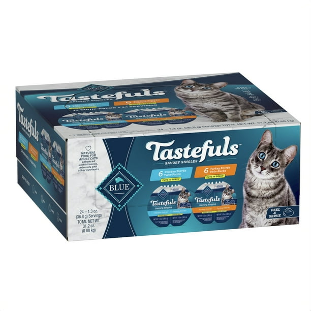 Blue Buffalo Tastefuls Savory Singles Chicken and Turkey Cuts in Gravy