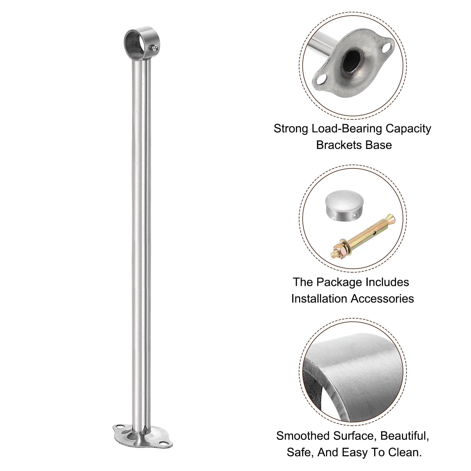 Ceiling Curtain Rod Bracket, Heavy Duty Curtain Rod Holders...