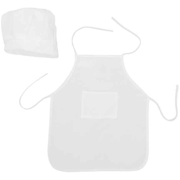 Accesorios de fotografía: gorro de chef, adorable delantal, ropa de chef para cosplay para bebé recién nacido (estilo niño, blanco, talla L)