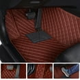 thumbnail image 7 of Leadwolf Floor Mats for Lexus ES 350 XV60 2013-2018 PU Leather Floor Liner Carpet Protection All Weather PU leather Front & Rear Full Set 3Pcs Brown, 7 of 7
