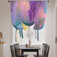 thumbnail image 3 of Purple Lavender Balloon Curtains for Windows, Bedroom Curtains 54 Inch Length, Abstract Oil Painting Nature Landscape Tie Up Curtains Panels Thermal Insulated Bathroom Curtains Window 42"x54", 3 of 8