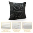 thumbnail image 4 of Orinice Rose Gothic Graphic Decorative Cushion Throw Pillow Cover for Home Couch Living Room Bed Sofa - High-Quality Short Plush Material, Zipper Closure, 1PC 24x24in, 4 of 5