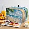 thumbnail image 2 of Summer Beach Toaster Cover 2 Slice, Coastal Ocean Tropical Palm Trees Dustproof Bakeware Oven Protector with Top Hook, Waterproof Small Kitchen Appliance Toasters Dust Cover, 12"x7.5"x8", 2 of 9