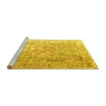 thumbnail image 2 of Ahgly Company Machine Washable Indoor Square Persian Yellow Traditional Area Rugs, 4' Square, 2 of 4