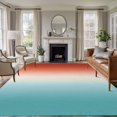 thumbnail image 2 of Gradient Orange Blue Area Rugs 5x7 ft Modern Abstract Minimalist Orange Ocean Beach Washable Rug Non Slip Indoor Carpet Absorbent Floor Mat for Living Room Bedroom Dining Room, 2 of 9