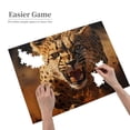 thumbnail image 2 of 500-Piece Wooden Jigsaw Puzzle for Adults & Families - Angry Leopard Charging Roar , Fun & Educational Brain-Teasing Game, Artistic Home Decor, 2 of 7