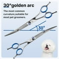 thumbnail image 5 of Fenice Professional 7.0/7.5/8 Inch JP440C Steel Left Hand Shears Blue Diamond Double Tail Nail Scissors Set for Pet Dog Grooming, 5 of 9