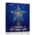 thumbnail image 4 of OHOIOLLA Golden Star Shaped Lamp for Christmas Tree Decoration with 20 LED Lights Battery Powered, 4 of 6