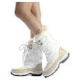 thumbnail image 5 of DREAM PAIRS Women's Warm Faux Lined Mid Calf Winter Snow Boots Beige/White Size 6, 5 of 7