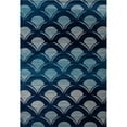 thumbnail image 1 of Art Carpet 841864117486 4 x 6 ft. Seaport Collection Waves Woven Area Rug, Navy, 1 of 1