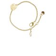 thumbnail image 2 of Delight Jewelry Goldtone Mini Clef with Crystal Gold-tone Rose Link Chain Bracelet, 6.25"+1.75" Extender, 2 of 4