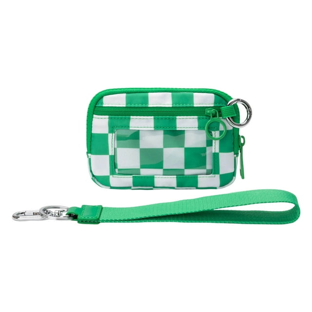 QIPOPIQ The Wallet 2nd Gen, The Pouch Wristlet Zip Card Case With ID Window, Women'S Waterproof Nylon Keychain Wallet