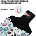 thumbnail image 3 of Haosy Panda Face Flower Doughnut Golf Mallet Putter Cover Strong Magnetic Leather Golf Club Headcover Closure, 3 of 7