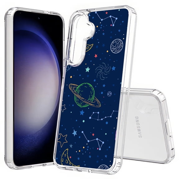 TalkingCase Slim Fit Phone Case Compatible for Samsung Galaxy S25  Plus(Not S25/ S25 Ultra), Stars Planets 12 Print, Lightweight,Flexible, USA Print