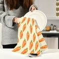 thumbnail image 6 of Orange Carrots Kitchen Towels Dishcloth Decorative Waffle Towels Multi Use Tea Towel Dish Cloths 28x18in, 6 of 7