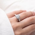 thumbnail image 5 of AnuClub Moissanite Engagement Ring,4.3cttw D Color VVS1 Round Cut 14K Gold Plated 925 Sterling Silver Promise Anniversary Ring for Women, 5 of 10