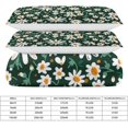 thumbnail image 2 of HAHDAXIA Flower Repeat Pattern Bedding Solid Comforter Set for All Seasons,3 Pieces(1 Comforter+2 Pillowcases),Soft Microfiber Bedding Set Queen(90"x90"), 2 of 7