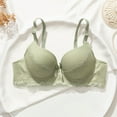 thumbnail image 2 of MGDXOX Womens Lace Bras Push Up Bra with Underwire Full Coverage Padded Balconette Comfort Everyday Bra Lingeries Green 38, 2 of 5
