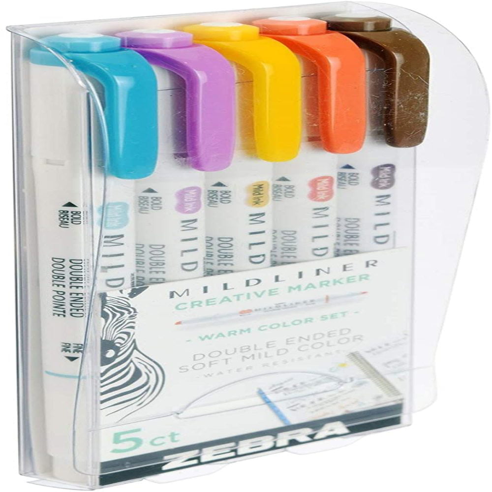 Assorted Ink Planner Colors Double Ended Highlighter Set Broad and Fine Point Tips 8-Pack 