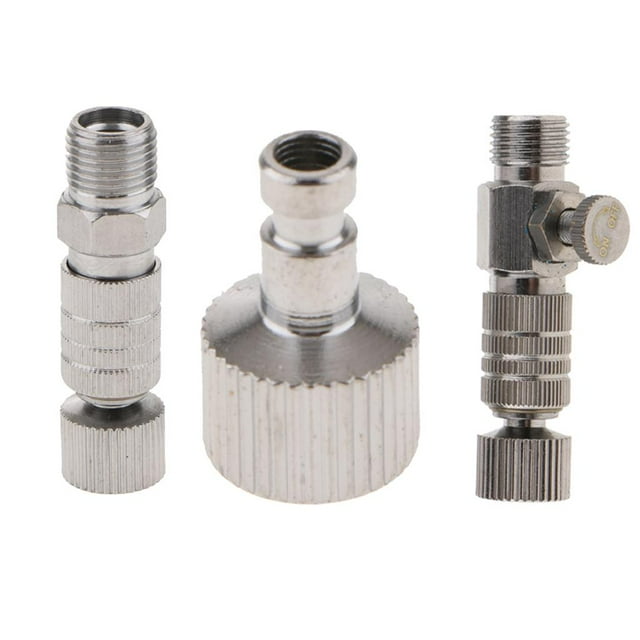 GROWTH TANK 3 Pieces Airbrush Air Hose Quick Release Coupler Connectors 3 Sizes Alloy