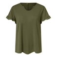 thumbnail image 2 of Playera Casual de Manga Corta Gibobby para Mujer con Volantes Sexy Verano, 2 of 4