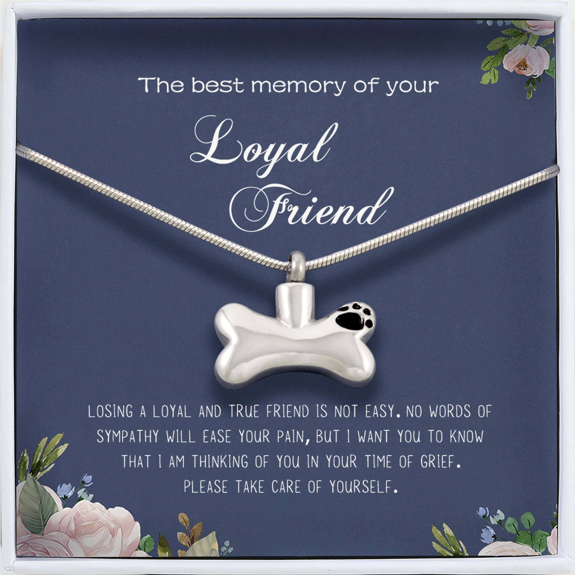 Cat memorial necklace Sympathy gift for loss of pet Memorial jewelry gift for loss of pet Pet memorial jewelry Dog memorial necklace