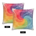 thumbnail image 4 of Multi-Size Linen Sofa Pillow Cover Invisible Zipper Open And Close Strong Use For Sofa Chair Garden Sofa Car Gray Tie-Dye Background Rainbow Colors_3 20"X20", 4 of 8