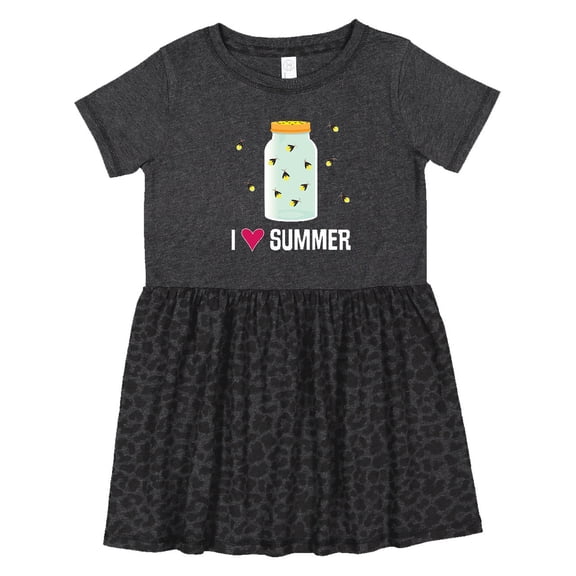 Inktastic I Love Summer Cute Fireflies Girls Toddler Dress