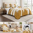 thumbnail image 6 of Quilts Twin XL Size Bedding Set, Tropical Plants Lightweight Quilted Comforter, Ginger Summer Coastal Palm Tree Rustic Leaves Bedspread Coverlet with Pillow Covers for All Season, 68" x 98", 6 of 9