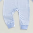 thumbnail image 5 of CAUYDY Baby Boys Romper Newborn Clothes Fall Winter Preemie Long Sleeve Bodysuit Infant Boy Pajamas Toddler Sleepwear 6 9 12 18 Months Blue for Sizes 12-18 Months, 5 of 6