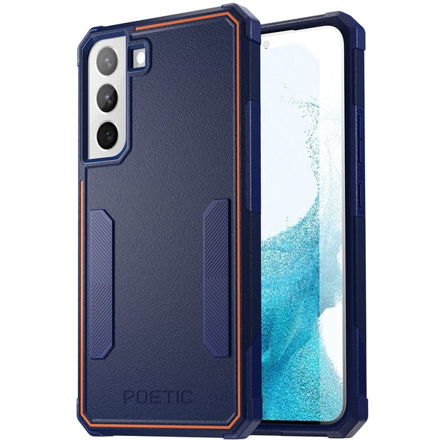 Poetic Neon Case for Samsung Galaxy S22 Plus 5G, Dual Layer Heavy Duty Drop Protection, Navy Blue