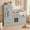 Silver grey/Gold, variant on Teamson Kids Little Chef Charlotte Modern Modular 2-Piece Wooden Play Kitchen with Realistic Refrigerator, Ice Dispenser, Stove and Sink, White/Gold