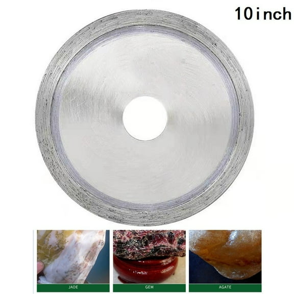 Yannee 1 Pcs 250mm 10inch Gem Saw Blade Gem Cutting Saw Diamond Metal Cutting Disc Super Thin Saw Blade Wheel Glass Stone Jewelry
