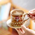 thumbnail image 3 of European Retro Ceramic Coffee Cup Set High-Value Exquisite Breakfast Cups for Home Kitchen Tea Coffee Drinking Adults, 3 of 5