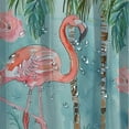 thumbnail image 5 of Orinice Bathroom Shower Curtain Watercolor Exotic Summer Bird Flamingo Monstera Paradise Flower Palm Jungle Garden Botanical Leaf Decorative Bath Curtain Water Proof with Hooks  69x72, 5 of 7