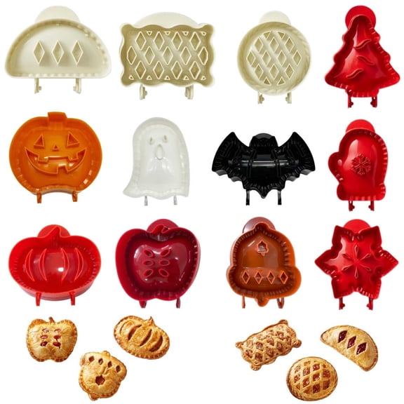 Hand Pie Molds for Halloween Baking - 3 PCS Dough Presser Mini Pocket Pie Molds Ghost Shapes One Press Hand Pie Maker