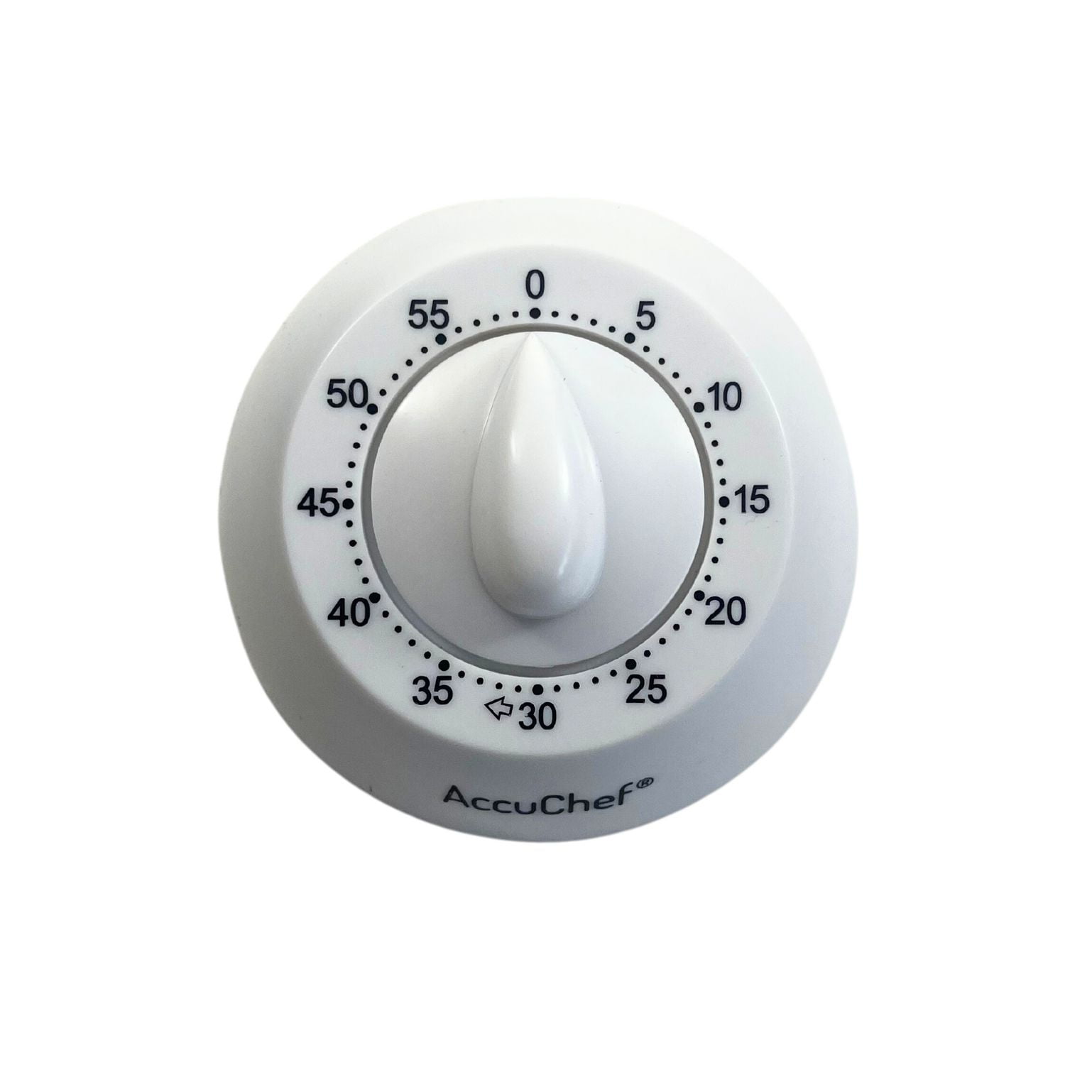Minuteur De Cuisine Mécanique 60 Minutes | Alarme Forte, Design Carré Blanc | Pour Cuisine, Pâtisserie, Étude, Sport