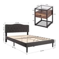 thumbnail image 3 of VECELO (Set of 3) Bedroom Set with Upholstered Bed Frame and Nightstand, 3 of 6