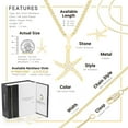 thumbnail image 2 of BEBERLINI Women Starfish Pendant Necklace Set 14K Gold Filled Box Chain CZ Charm Jewelry 20", 2 of 7