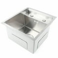 thumbnail image 3 of CNCEST Hidden Kitchen Sink Stainless Hidden Sink Single Bowl Sink Folding Faucet Home with Faucet+Drain Pipe+Lid Silver, 3 of 10