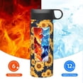 thumbnail image 6 of Sikiie Navy Blue Plaid Sunflower Print 18OZ Insulated Straw Cup, Portable Leak-proof Sports Water Bottle, Stainless Steel Water Cup Suitable for Home and Outdoor, 6 of 8