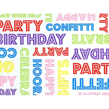 Pack of 1, Birthday Marquee Cello Roll, 40" x 100' For Party, Holiday & Event, Made In USA