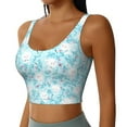 thumbnail image 2 of Fotbe Cute Rabbit Pattern Womens' Sports Bra Longline Wirefree Padded with Medium Support Sports Moisture-Wicking Workou Vest,Tank Top-Large, 2 of 9