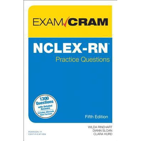 Pre-Owned Exam Cram (Pearson): Nclex-RN Practice Questions Exam Cram (Paperback)