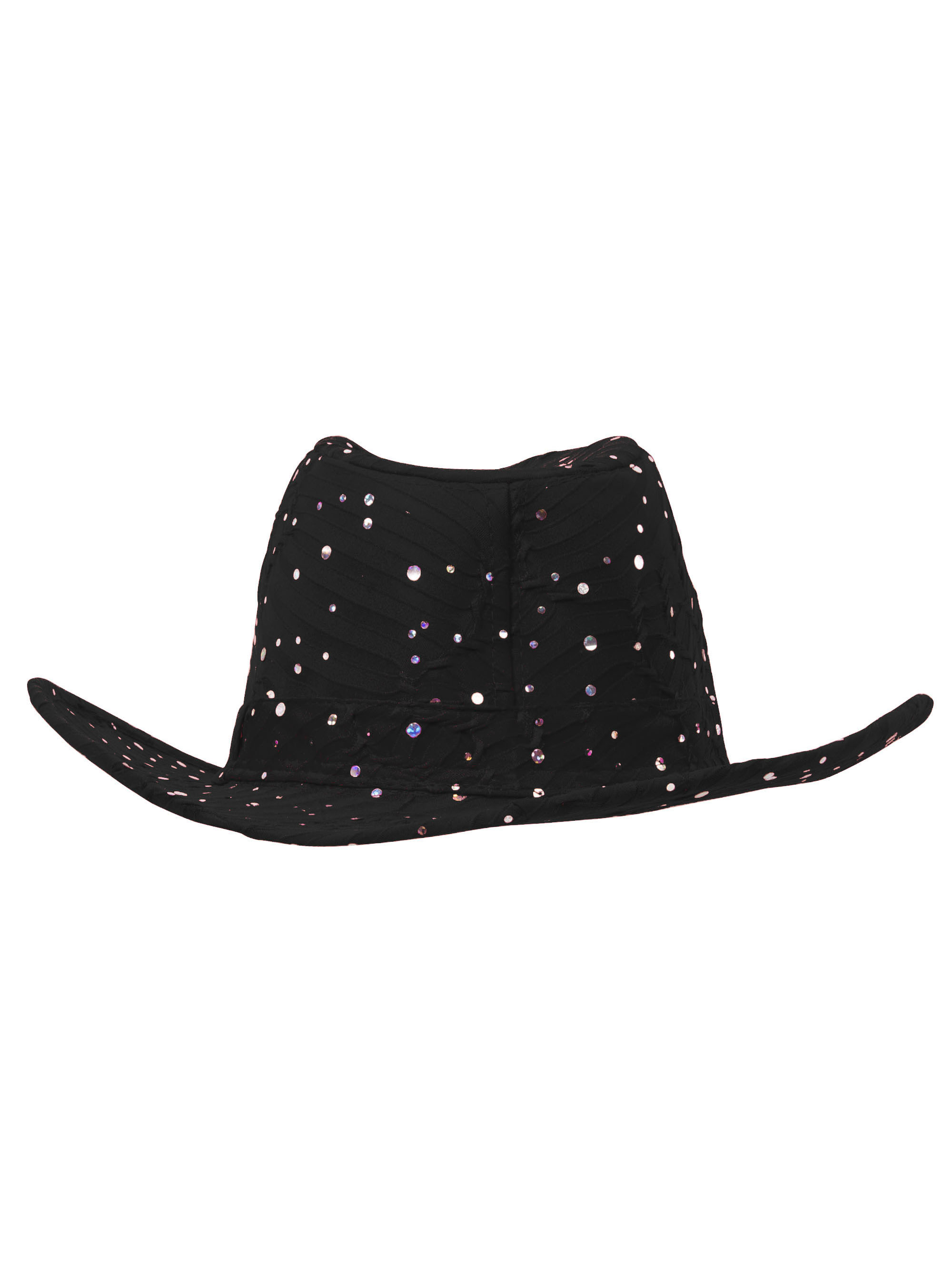 Glitter Sequin Trim Cowboy Hat - Black - Walmart.com display picture 1