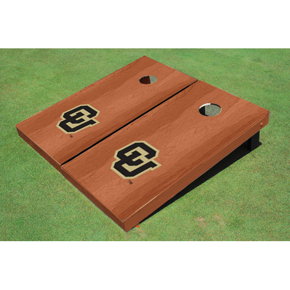 University of Colorado "CU" Solid Rosewood Cornhole Boards