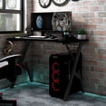 thumbnail image 1 of vidaXL Gaming Desk with Y Shape Legs Black 90x60x75 cm, 1 of 5