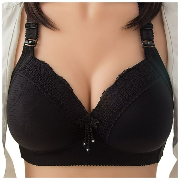 Bibifish Womens T-Shirt Bras Adjustable Straps V Neck Molded Cup Everyday Bras Daily Casual Comfort Support Bras