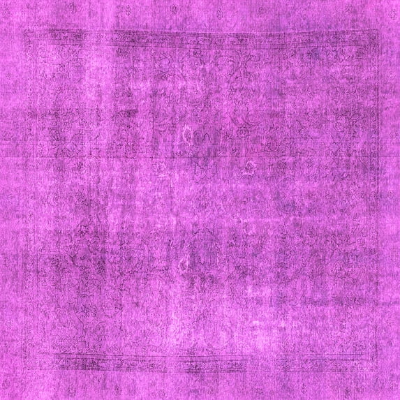 Ahgly Company Indoor Square Abstract Pink Modern Area Rugs, 3' Square